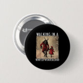 Walking In A Winter Wonderland Krampus Creepy Horr Ronde Button 5,7 Cm (Voorkant /achterkant)