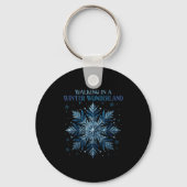 Walking In A Winter Wonderland Snowflake Christmas Sleutelhanger (Voorkant)