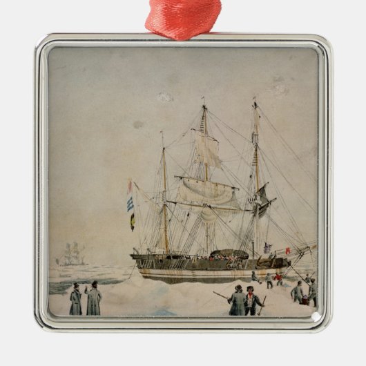 Walking in the Pack, Ross Expedition, 1842 Metalen Ornament (Voorkant)