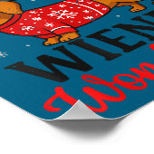 Walking In Weiner Wonderland Mini Dachshund Christ Poster (Hoek)