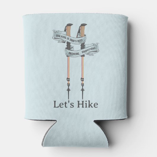 walking is the best medic Hippocrates hiking pulse Blikjeskoeler (Achterkant)