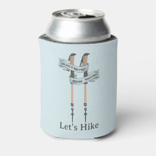 walking is the best medic Hippocrates hiking pulse Blikjeskoeler (Blikje Achterkant)