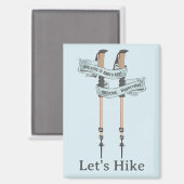 walking is the best medic Hippocrates hiking pulse Magneet (Voorkant / Achterkant)