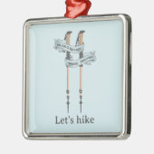 walking is the best medic Hippocrates hiking pulse Metalen Ornament (Links)