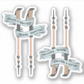 walking is the best medic Hippocrates hiking pulse Sticker (Voorkant)