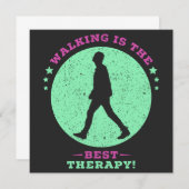 Walking is the Best Therapy Quote Saying Save The Date (Voorkant / Achterkant)