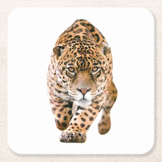 Walking Jaguar Eyes Kartonnen Onderzetters (Voorkant)