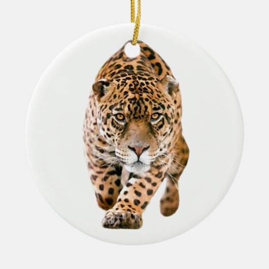 Walking Jaguar Eyes Keramisch Ornament (Voorkant)