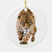 Walking Jaguar Eyes Keramisch Ornament (Achterkant)