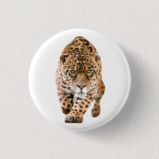 Walking Jaguar Eyes Ronde Button 3,2 Cm (Voorkant)