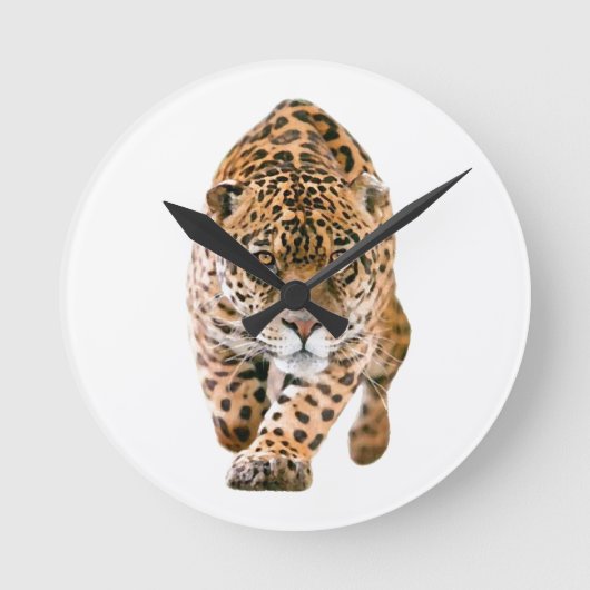 Walking Jaguar Eyes Ronde Klok (Voorkant)