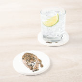 Walking Jaguar Eyes Zandsteen Onderzetter (Zijkant)