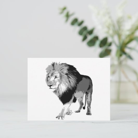 Walking Lion Briefkaart (Staand voorkant)