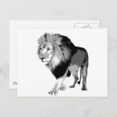Walking Lion Briefkaart (Voorkant / Achterkant)