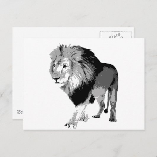 Walking Lion Briefkaart (Voorkant / Achterkant)