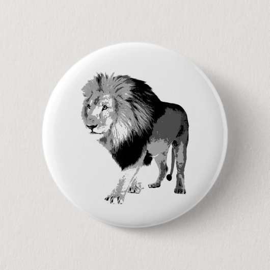 Walking Lion Ronde Button 5,7 Cm (Voorkant)