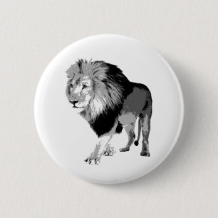 Walking Lion Ronde Button 5,7 Cm