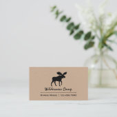 Walking Moose Silhouet | Wilde dieren Visitekaartje (Staand voorkant)