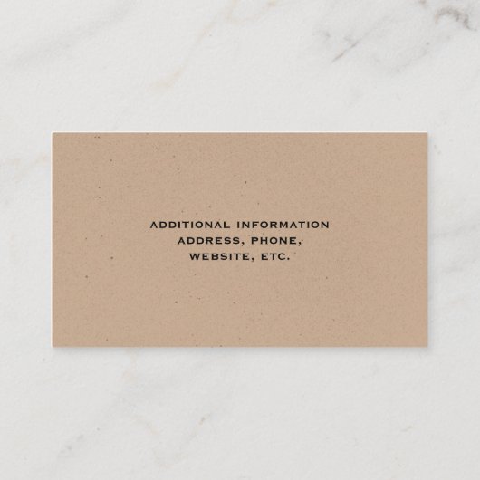 Walking Moose Silhouet | Wilde dieren Visitekaartje (Achterkant)