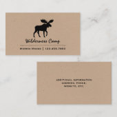 Walking Moose Silhouet | Wilde dieren Visitekaartje (Voorkant / Achterkant)