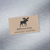 Walking Moose Silhouet | Wilde dieren Visitekaartje Magneet (Voorbeeld)