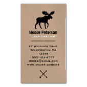 Walking Moose Silhouet | Wilde dieren Visitekaartje Magneet (Voorkant Verticaal)