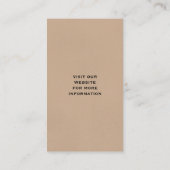 Walking Moose Silhouette | Buitenavontuur Visitekaartje (Achterkant)