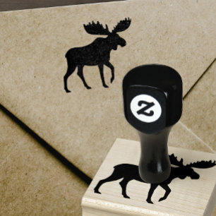 Walking Moose Silhouette Wilde dieren Rubberstempel