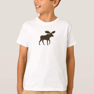 Walking Moose Silhouette Wilde dieren T-shirt