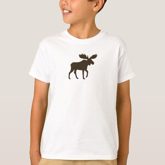 Walking Moose Silhouette | Wilde natuur Wilde dier T-shirt (Voorkant)
