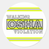 Walking Osha-schending Ronde Sticker (Voorkant)
