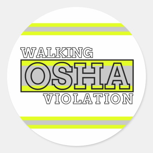 Walking Osha-schending Ronde Sticker (Voorkant)