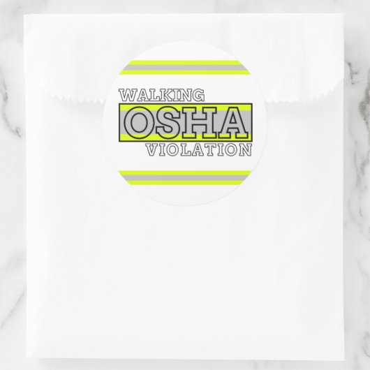 Walking Osha-schending Ronde Sticker (Tas)