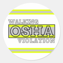Walking Osha-schending Ronde Sticker