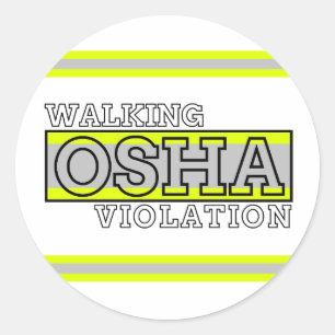 Walking Osha-schending Ronde Sticker