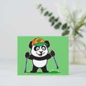 Walking Panda Briefkaart (Staand voorkant)