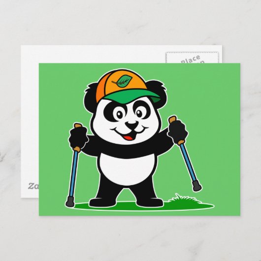 Walking Panda Briefkaart (Voorkant / Achterkant)