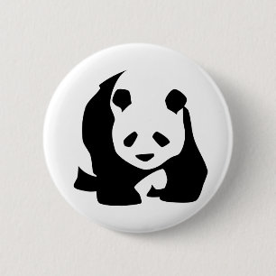 Walking Panda Ronde Button 5,7 Cm