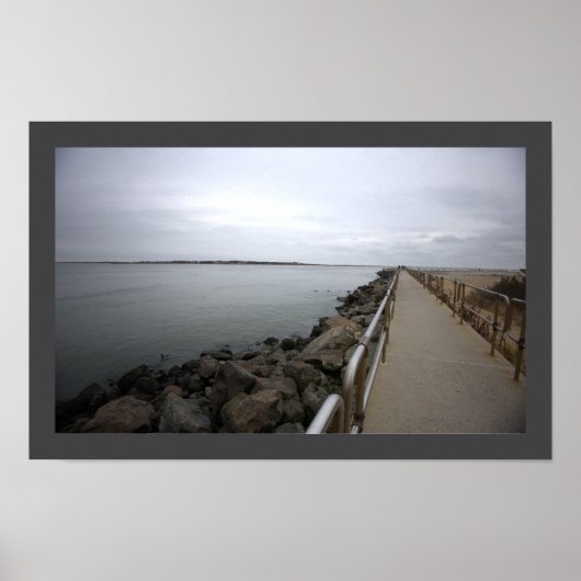 Walking Path by Ocean Poster (Voorkant)