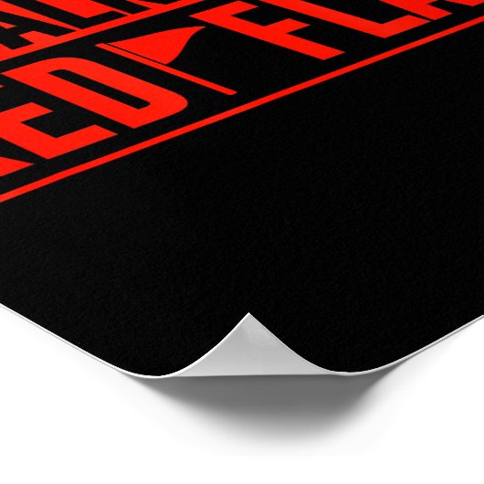 Walking Red Flag Meme Joke Red Flags Funny Red Fla Poster (Hoek)