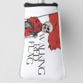 Walking Red Flag Skeleton | Edgy Minimalist-Humor Golfheadcover (Draai 90)
