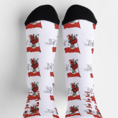 Walking Red Flag Skeleton | Edgy Minimalist-Humor Sokken (Top)