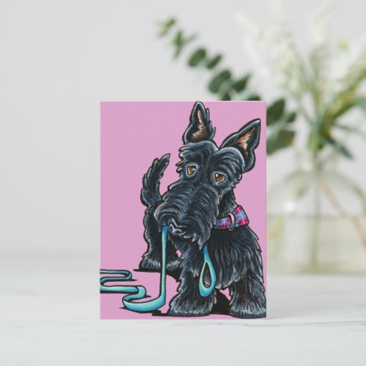 Walking Scottie Briefkaart (Staand voorkant)