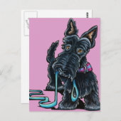 Walking Scottie Briefkaart (Voorkant / Achterkant)