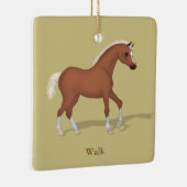 Walking Sorrel Gaits van het Paard Gepersonaliseer Keramisch Ornament (Rechts)