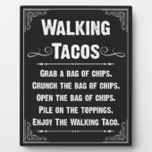 Walking Tacos Sign Fotoplaat (Voorkant)