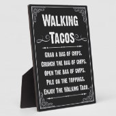 Walking Tacos Sign Fotoplaat (Zijkant)