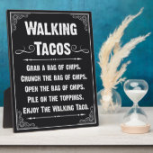 Walking Tacos Sign Fotoplaat (Zijkant)