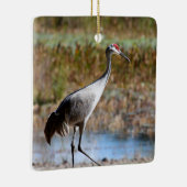 Walking Tall, Sandhill Crane Keramisch Ornament (Rechts)