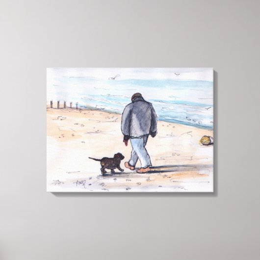 Walking the dog - 05 canvas afdruk (Voorkant)